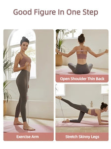 8 Tensioner Yoga Bands Exercise Stretch Itness Equipment Figure Elastic Pull Rope For Slimming Multi-Function Straps Band Aimak Store