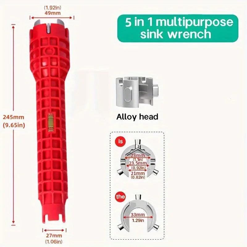 Versatile Sink & Faucet Repair Tool Kit - Adjustable Wrench Set for Kitchen and Bathroom Installation, Durable Plastic Aimak Store