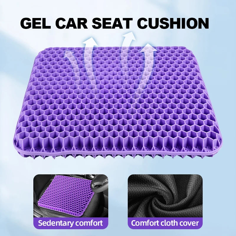 Gel Seat Cushion Summer Breathable Honeycomb Design For Pressure Relief Back Tailbone Pain - Home Office Wheelchair Chair Cars Aimak Store