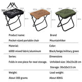 Mountainhiker camping portable folding stool ultra-light aluminum alloy storage chair mini fishing chair picnic light furniture Aimak Store