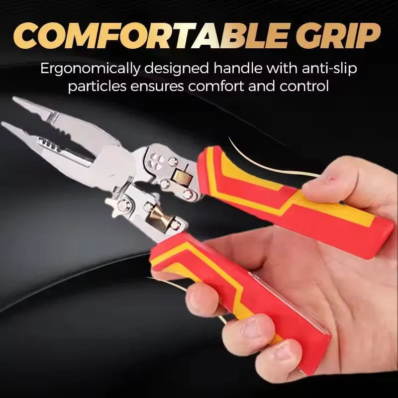 8-in-1 Multi-function Wire Stripper Electricians Voltage Testing Cable Cutting Scissors Crimping Pliers Aimak Store