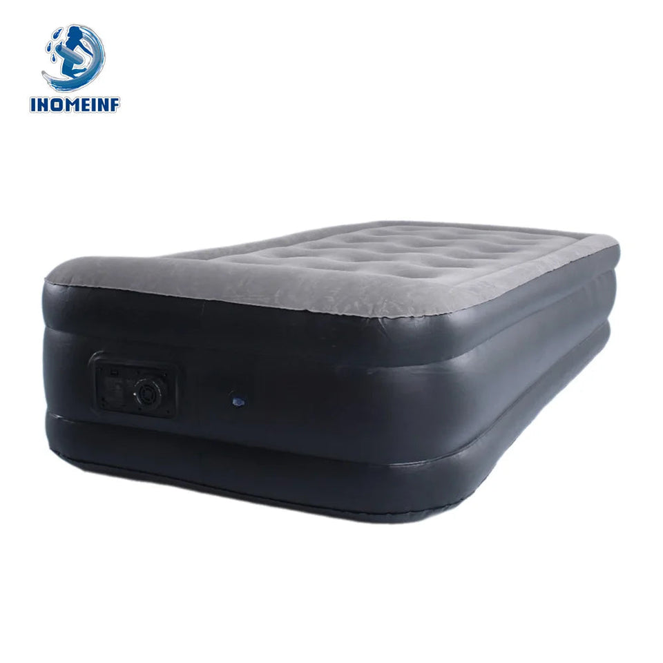 Portable PVC Flocking Air Mattress With Built-in Pump Detachable Battery for Camping - Lightweight Comfort Outdoor Travel Bed Aimak Store