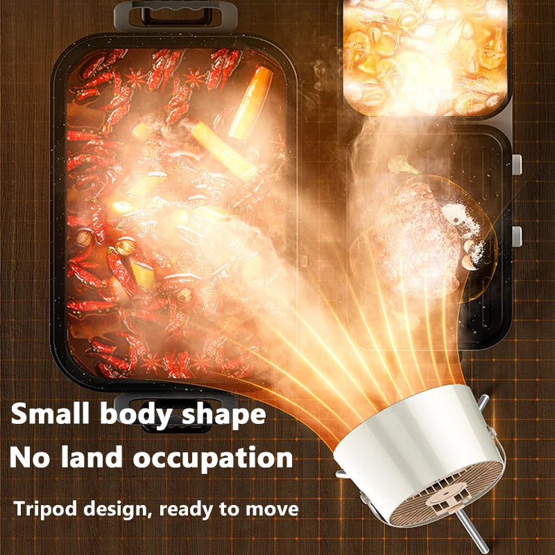 Desktop mini range hood large suction home restaurant hot pot barbecue deodorization fume purifier portable smoke exhaustmachine Aimak Store