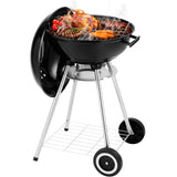 30-Inch Barrel Charcoal Grill with Warming Rack & Front Storage Basket, Outdoor BBQ Grill with 956 sq. in. Grilling Area Aimak Store
