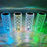 3/16 Colors Crystal Rose Table Lamp LED Rose Light Decoration Remote Control Romantic Diamond Atmosphere Light USB Night Light Aimak Store