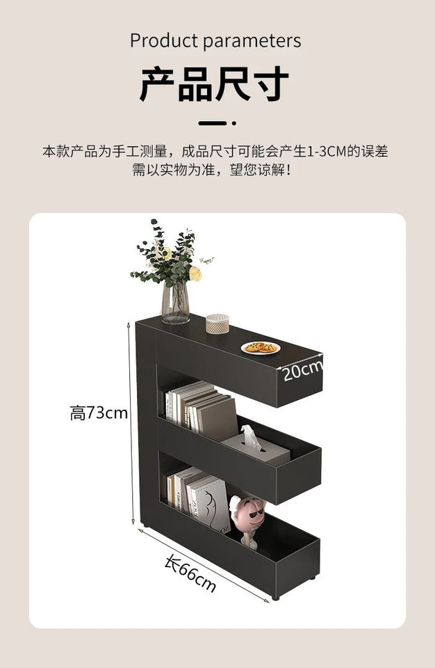Nordic Space-saving Iron Art Coffee Table Home Living Room Furniture Gap Bookshelf Floor-to-ceiling Bay Window Storage Rack Aimak Store