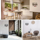 Metal Wall Mounted Storage Rack Floating Key Holder Hook, Adhesive/Punching Installation Storage Rack Aimak Store