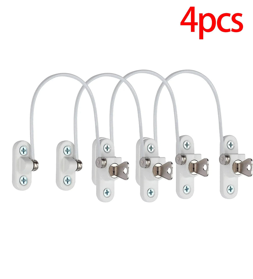 White/Black Child Safety Lock Home Window Door Cabinet Locks Key for Babies Care Refrigerator Drawer Security Protection Aimak Store