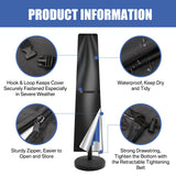 Oxford Cloth Waterproof Parasol Cover Outdoor Garden Patio Anti-UV Windproof Rainproof Sunshade Umbrella Cover with Pole &Zipper Aimak Store