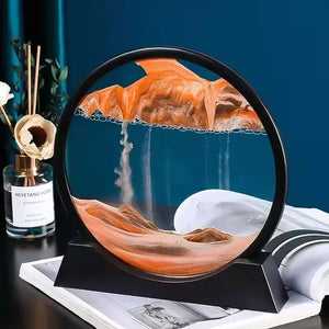 3D Moving Sand Art Nordic Creative Oranment Liquid Hourglass Flowing Sand Sandscape Round Quicksand Painting Home Decor Gifts Aimak Store
