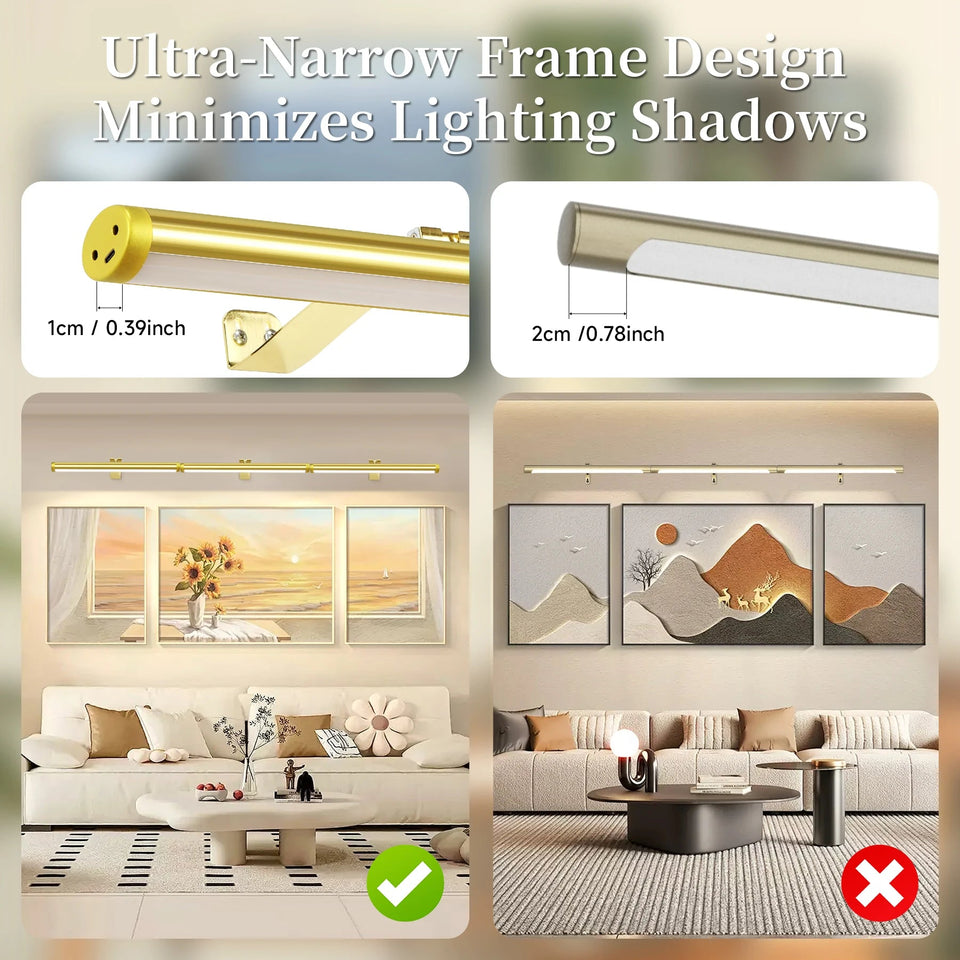 USB Rechargeable LED Wall Light Dimmable Mural Lamp Modern Wireless Aluminum Led Spotlights for Paintings Pictures Wall Lighting Aimak Store