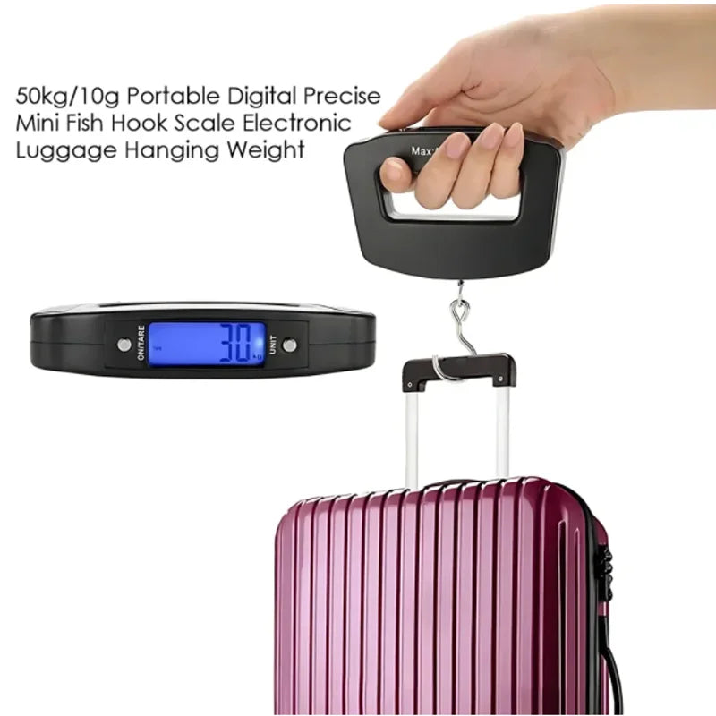 50kg/10g Digital Luggage Scale Electronic Portable Suitcase Travel Weighs With Backlight Electronic Travel Hanging Scales Aimak Store