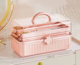 Art Craft Organizer Storage Box with 3 Layers Plastic Tool Box with Handle for Sewing Cosmetic Storage Box Portable Medicine Box Aimak Store