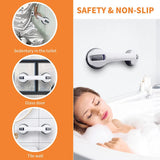 New Shower Handle Grab Bars Ultra Grip Dual Locking Safety Suction Cups Helping Handle Anti Slip Support for Toilet Bathroom Aimak Store