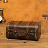 Antique style Wooden Storage Box Medieval Suitcase Treasure Chest Necklaces Art Collection Jewelry Organizer Gift Box With Lock Aimak Store
