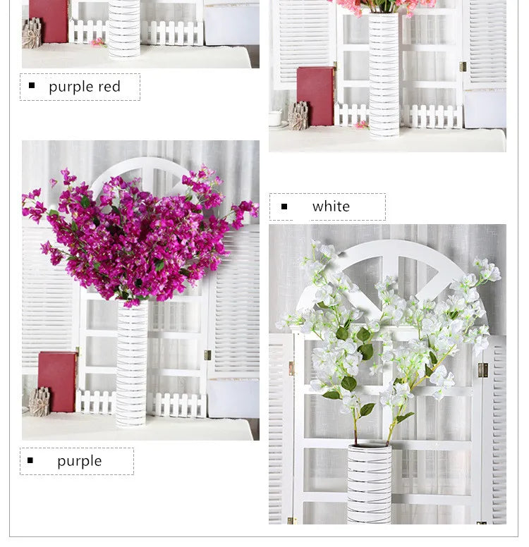 Bougainvillea Artificial Flower Silk Fake Flower Wedding Home Decor Garden Engineering Landscaping Plants Garland Flower Wall Aimak Store