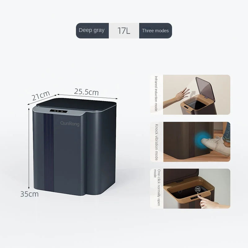 12-14-17-20L Smart Trash Can Automatic Sensor Garbage Can For Bathroom Kitchen Garbage Cube Living Room Recycle Bins Home Access Aimak Store