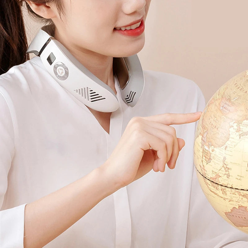 Multifunctional Electric Pulse Massager Physical Massager Shoulder And Neck Cold And Warm Neck Protector Cervical Spine Massager Aimak Store