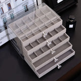 Acrylic Velvet Jewelry Organizer with 3 Drawers Stackable Display Storage Earrings Necklace Bracelets Box Holder Case for Women Aimak Store