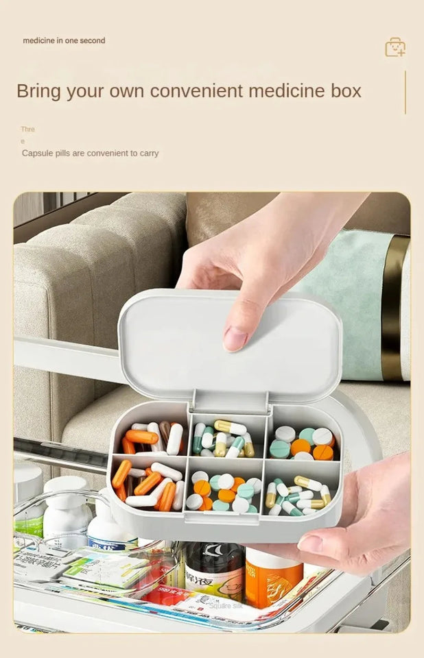 Household Medicine Box Large-capacity Medicine Multi-layer Sorting Storage Box Portable Storage Box for Groceries Aimak Store
