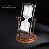 15 Minutes Metal Rotating Sand Glass Timer Clock Hourglass Table Ornament Home Decor Gift Aimak Store