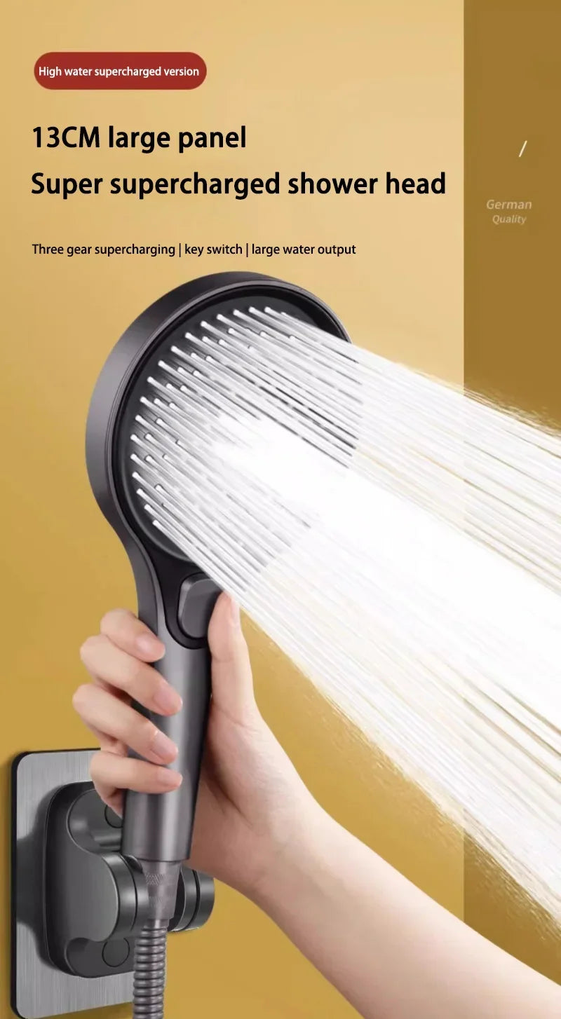 Xiaomi MIJIA High Pressure Shower Head 13cm Panel 3 Modes Water Saving Spray Nozzle Massage Rainfall Shower Bathroom Accessories