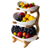 Living Room Home Three-layer Plastic Fruit Plate Snack Dish Creative Modern Dried Fruit Basket Candy Cake Stand Bowl New Style Aimak Store