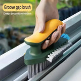 2PCS Multifunction Tile and Grout Cleaning Brush Corner Scrubber Tub Floor Brushes Portable Durable Gap 4 in 1 Cleaning Tools Aimak Store