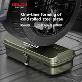 DELIXI Thicked Iron Tool Box Multi-functional Hard Case Industrial Tools Storage Box Household Car Hand-held Steel Storage Box Aimak Store