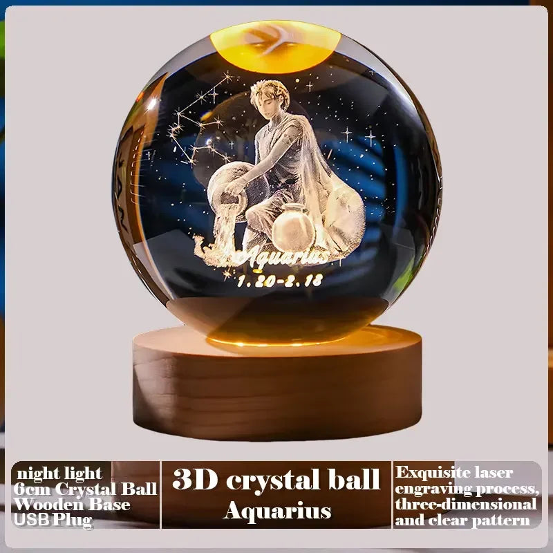 3D Crystal Ball Creative Valentine's Day Mother's Day Gift Rose Love Cloud Crystal Room Desktop Decoration Boy Girl Gifts Aimak Store