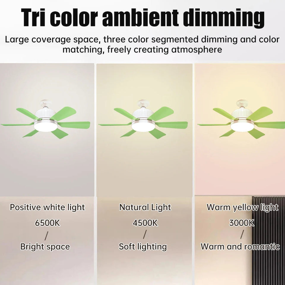 40W Socket Fan Light bombilla con ventilador de techo Smart Remote Control Ceiling Led Bulb E27 Lamp For Bedroom Living Room Aimak Store