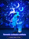 Crown Star Light Projection Rotating Star Bedroom Ceiling Atmosphere Night Lamp Stars Childrens Birthday Gift with Films Sheet Aimak Store