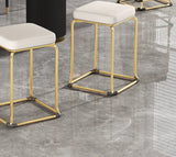 Simple and Luxurious Stackable Square Stool Enlarged and Thickened Round Stool Dirt Resistant Technology Cloth Stool Aimak Store