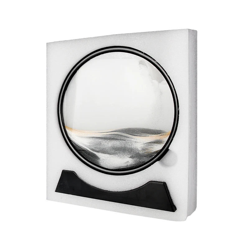 3D Moving Sand Art Nordic Creative Oranment Liquid Hourglass Flowing Sand Sandscape Round Quicksand Painting Home Decor Gifts Aimak Store