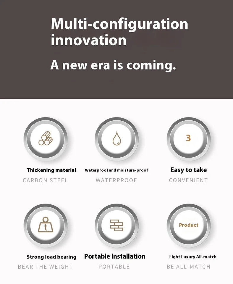 No Drill Wall Mounted Knife Holder Compact Organizer for Kitchen Utensils Cutlery Storage Space Saving Easy Install Aimak Store