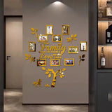 3D New Family Photo Frame Tree Wall Sticker Acrylic Self-adhesive Tree Collage Living Room Bedroom DIY Art Home Decoration Aimak Store