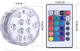 10 LEDs Submersible Light with Remote Control Underwater Night Lamp for Pool Vase Bowl Wedding Party Decoration Underwater Light Aimak Store