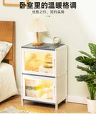 Modern Simple Storage Small Night Stand Household Bedside Table Solid Wood Bedchamber Large Capacity Home Furniture Aimak Store