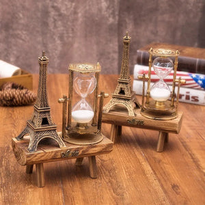 Vintage Hourglass home accessories luxury home decoration room Rotating Metal Sandglass office desk accessories Sand Clock Timer Aimak Store