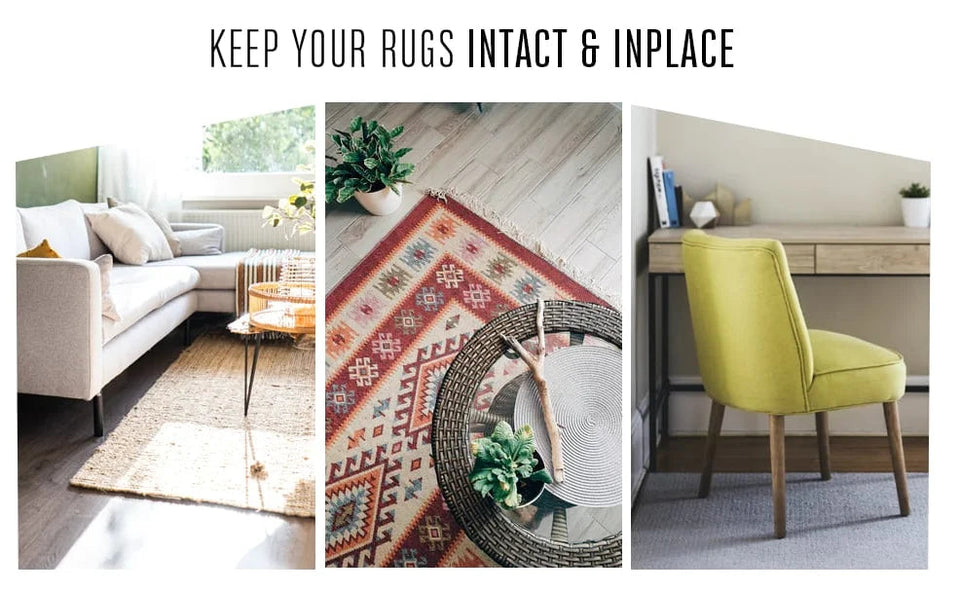 4Pcs Rug Gripper Non Slip Washable Carpet Tape 10*10CM Rug Pads for Hardwood Floors Reusable Rug Grippers Fixed Sticker Bathroom Aimak Store