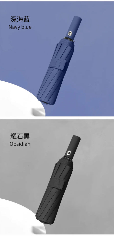 Umbrella Fully Automatic Men's Reinforced Women's Sunshade Umbrella, Rain and Rain Dual Use Umbrella, UV Protection Aimak Store