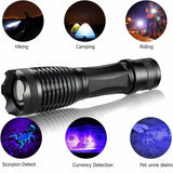 White/UV 2 in 1 Zoom UV Flashlight Rechargeable High Quality Aluminum Alloy Dog Pet Urine Stains Detection Torch LED Blacklight Aimak Store