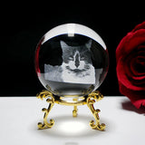 Photo Text Personalized Crystal Ball 2D Laser Engraving Pets Baby Family Picture Customized Glass Sphere Souvenir Birthday Gifts Aimak Store