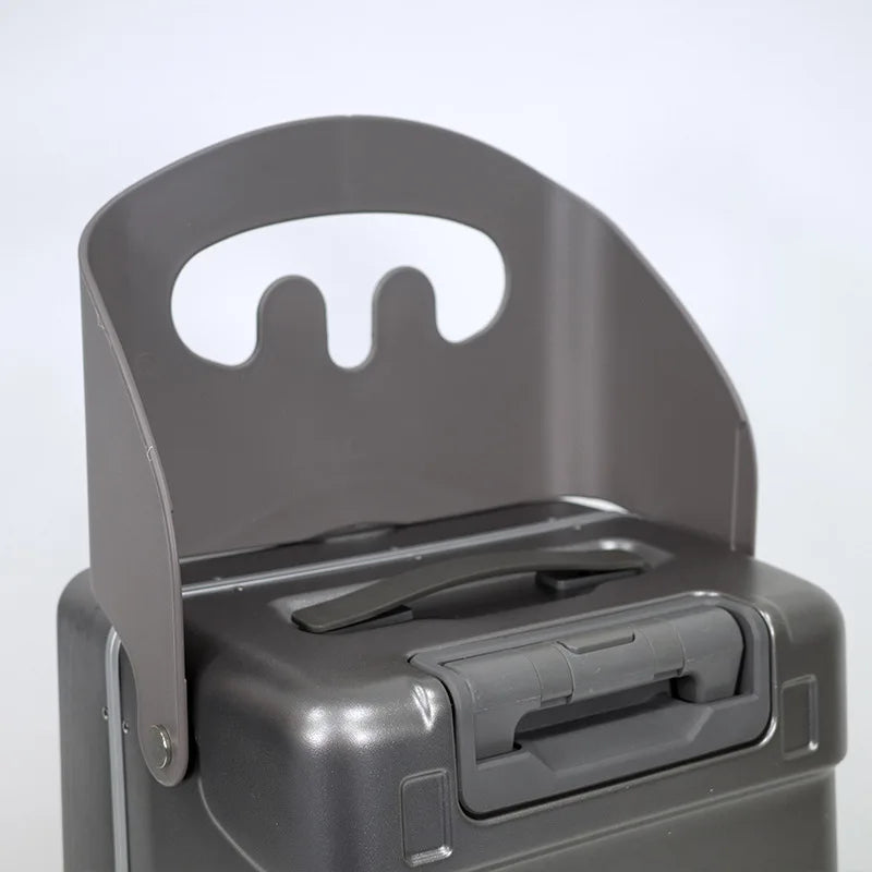 2025 New Suitcase with Seat for Kids Front Open Lid Suitcases on Wheels Kids Trolley Luggage Aluminium Frame 20/22 inch Aimak Store