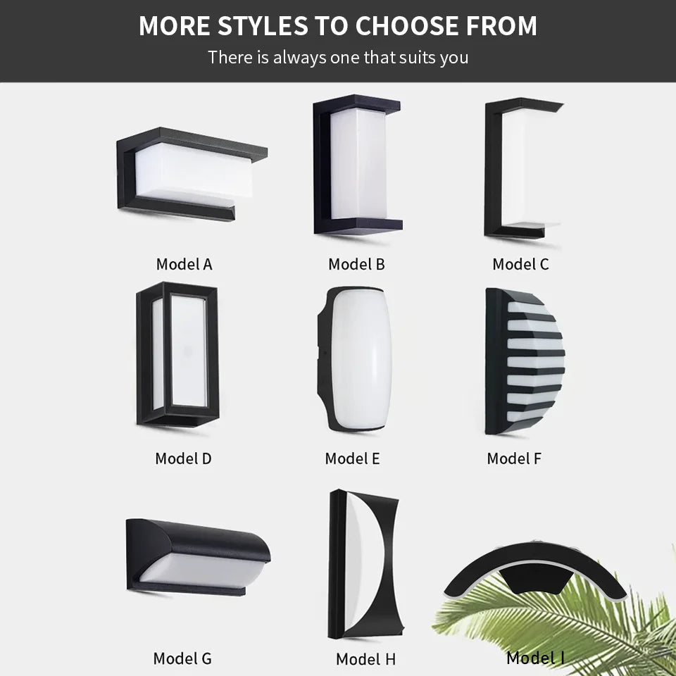 LED Outdoor Wall Light Wall Lamp Motion Sensor 85-265V 16W10W Waterproof Modern Indoor Home Balcony Path Porch Garden Decoration Aimak Store