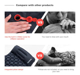 Outdoor Camping Inflatable Mattress Sleeping Pad With Pillows Ultralight Air Mat Built In Inflator Pump Hiking Aimak Store