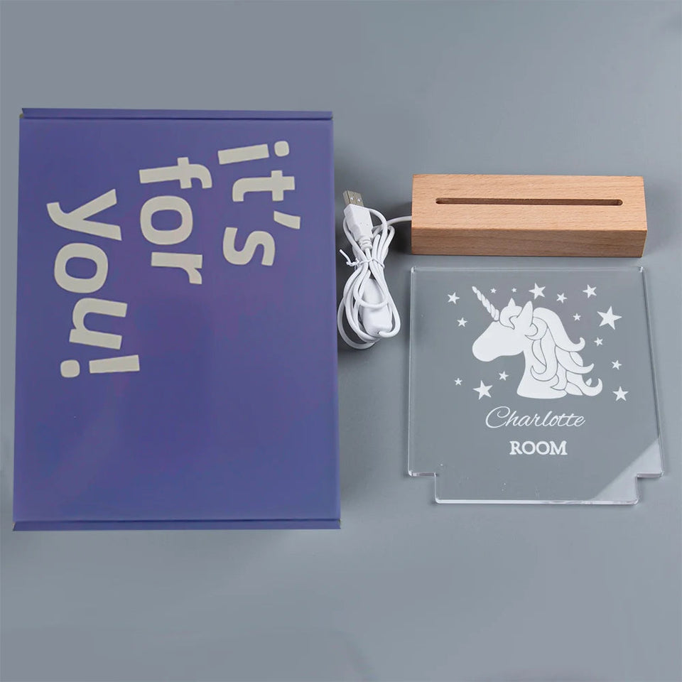 Drop Shipping Personalized Nightlight USB LED Customized Name 3D Lamp  Decoration Bedroom Toys Birthday For Baby Children Gift Aimak Store