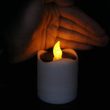 Romantic Solar Energy LED Light Candle Lamp Waterproof Nightlight for Home Decoration Yellow Flameless Fake Electronic Candle Aimak Store