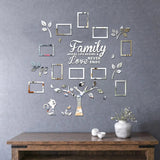 3D New Family Photo Frame Tree Wall Sticker Acrylic Self-adhesive Tree Collage Living Room Bedroom DIY Art Home Decoration Aimak Store