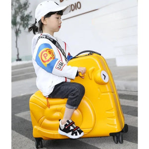 Cartoon children's trolley case Rideable Universal wheel children's travel password case Large capacity children's luggage Aimak Store